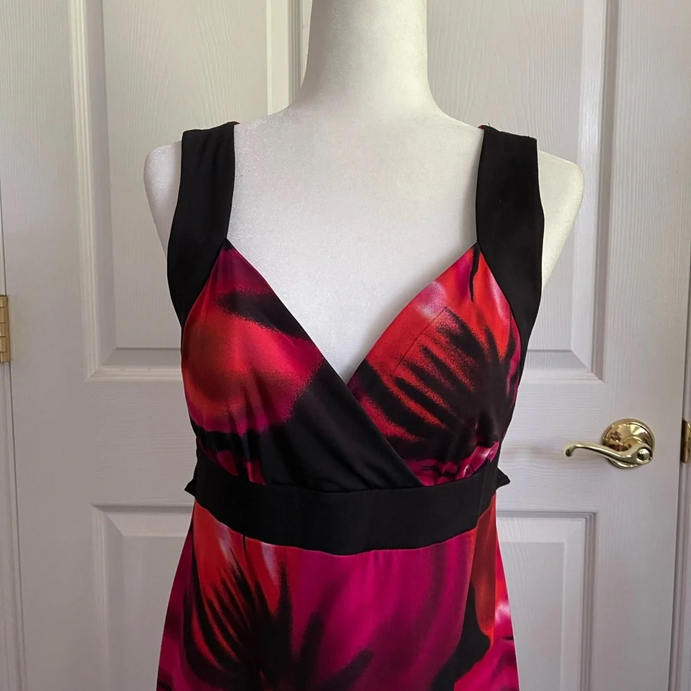 Joie & I Red Pink and Black Sleeveless Maxi Dress - Picture 2 of 5